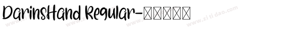 DarinsHand Regular字体转换